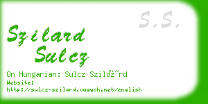 szilard sulcz business card